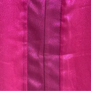 ADRIENNE Fuchsia Two Tone V neckline Racerback Shimmery Loose Fit Blouse Size L thumbnail 3