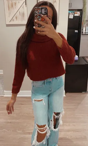 Maroon turtleneck Red Size M thumbnail 1