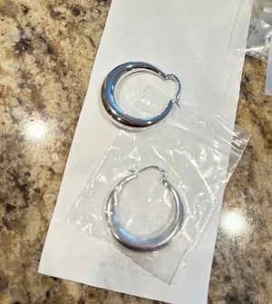 925 Sterling Silver Hoops Earrings thumbnail 4