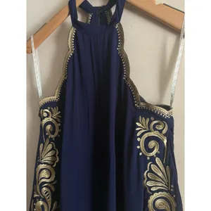 Lilly Pulitzer XS Quinn Dress Navy‎ Gold Gypset Swirl Dress Embroidered thumbnail 5
