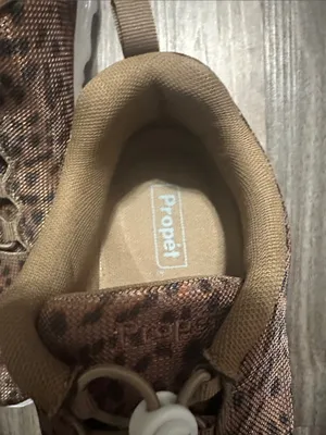 Propet Leopard Print Slip-On Athletic Shoes in Brown/Tan thumbnail 3
