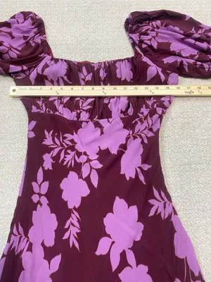 Peter Som Collective Floral Square Neck Midi Dress 4 Shell 58% Viscose 42% Rayón thumbnail 12