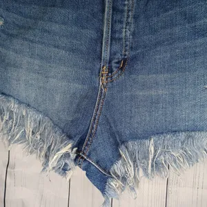 We The Free Blue Jean Shorts Distressed Frayed Hem thumbnail 3