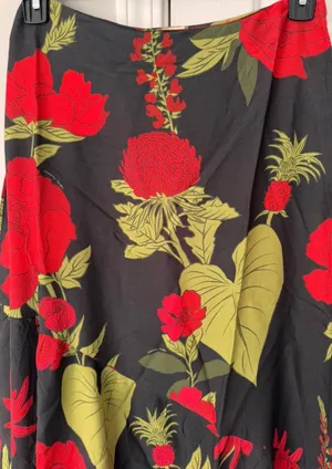 Farm Rio A-Line Floral Maxi Slip Skirt, Size XS thumbnail 8