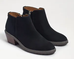Sam Edelman Pryce Rain Repellent Suede Bootie Boot Black Size 8.5 NEW thumbnail 1