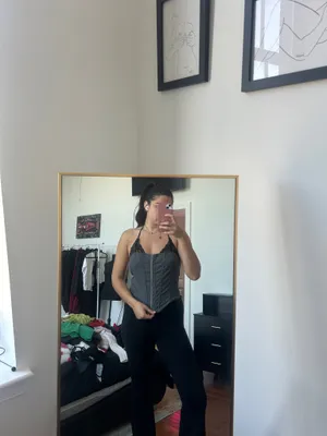 SheIn Grey corset top thumbnail 2