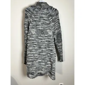Victoria's Secret Chunky Knit Wool‎ Blend Shawl Cardigan Marled House Coat Sz S thumbnail 4