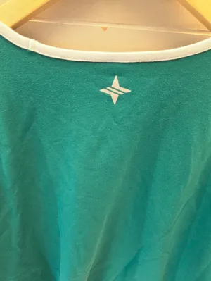 {XS/S} Tuckernuck Tnuck Sport Green And White Terry Farah Pullover Top thumbnail 6