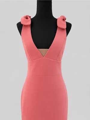 Elliatt Aster Dress Rosewood Pink Bow Shoulder Cocktail Mini Dress Sz M Modern thumbnail 6