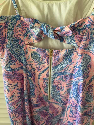 Lilly Pulitzer Mini Dress Shift Blue Pink thumbnail 4