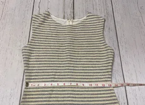 Kinette Textured Striped Gold Metallic Dress Size 6 thumbnail 5
