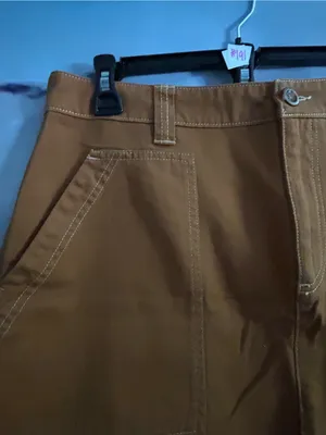 Old Navy Copper-Brown Utility Mini Denim Skirt SZ 12 NWT thumbnail 4