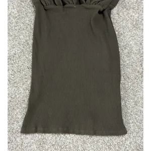 Free People FP Beach Rodeo Ribbed Wrap Mini Dress Bodycon Olive Green Size M thumbnail 3