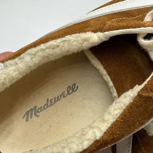 Madewell Sidewalk Low-Top Sneakers in Suede and Sherpa S-459 Sz 9.5 thumbnail 6