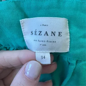 Sézane Sabine Dress Ecru Green thumbnail 5