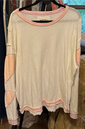 NWOT Free People We The Free You're A Star Tee - Mint Heart Combo - Large thumbnail 1