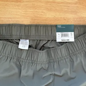 NWT Tek Gear Lightweight Pull On Pants Size M in Olive thumbnail 4