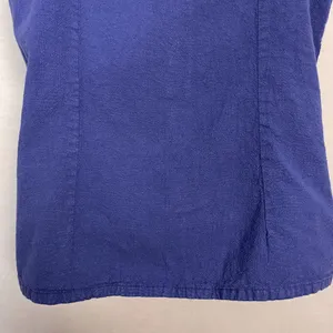 Manta Tank Top Pin Tuck‎ Button-Up Size Medium Women Indigo Blue Sleeveless Boho thumbnail 7