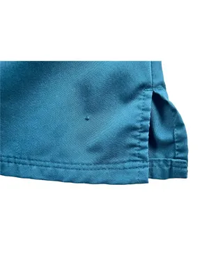Purple Label by Healing Hands Yoga Scrub Top Size Large Blue Stretch Medical Uni thumbnail 6