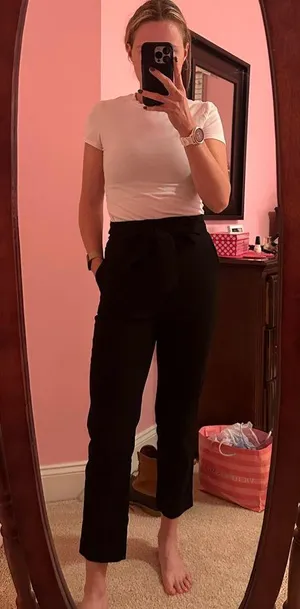 Abercrombie & Fitch Tie Waist Tapered Pants thumbnail 6