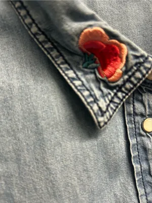 Men's Light Blue Denim Button thumbnail 2
