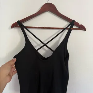 Vuori rubbed Black Strappy Women's tank thumbnail 3