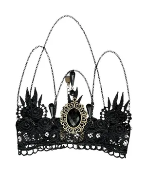 Victorian/Gothic Lace Choker Necklace Black thumbnail 1