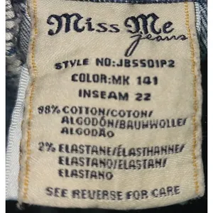 Miss Me Jeans Boyfriend Capri Womens 25 Studed Edgy‎ thumbnail 2
