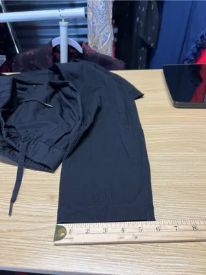 CRZ YOGA Black Drawstring Tapered Pants thumbnail 14