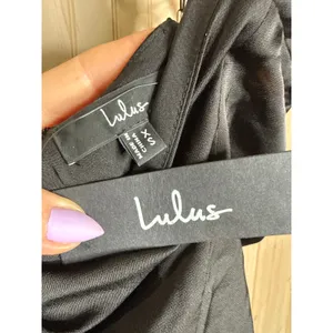 Lulus Beyond Classy Black Satin Halter Midi Dress Party Holiday Gala Extra Small thumbnail 7