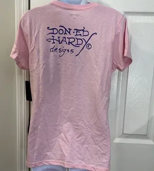 NWT Ed Hardy pink Cobra tshirt size M thumbnail 3