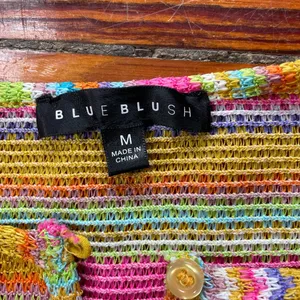 Blue Blush Rainbow Daze Knit Crop Cardigan - Size Medium thumbnail 11
