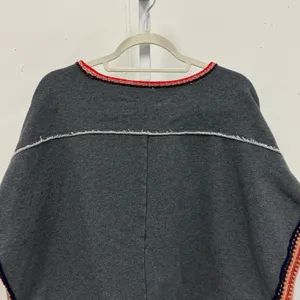 Natural Life Knit Trim Sweatshirt Top Boho Oversized Boxy‎ Heather Gray L/XL thumbnail 8