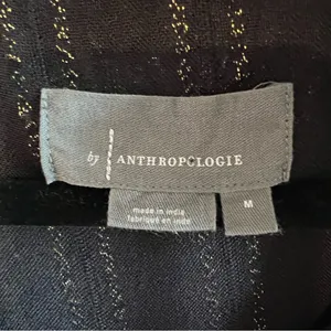 Anthropologie Black and Gold Tunic Top thumbnail 5