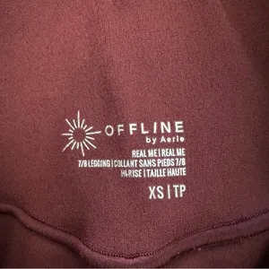 Aerie Offline Maroon Scrunch Side Waist Leggings Size XS thumbnail 3