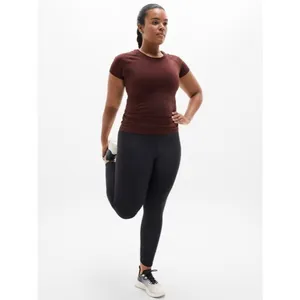 New Athleta M Momentum Seamless Tee Garnet Short Sleeve Medium Regular thumbnail 3