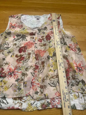 Roz & Ali floral sleeveless blouse size 1X . thumbnail 5