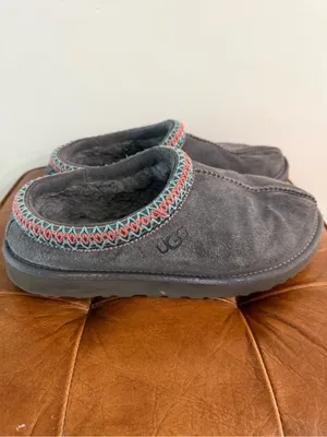 Ugg Tasman II Suede Slipper in Dark Grey Size 8.5 thumbnail 4