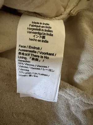 Madewell V-Neck Button Down Romper Womens Linen Blend Sleeveless Beige, Sz 00 thumbnail 7