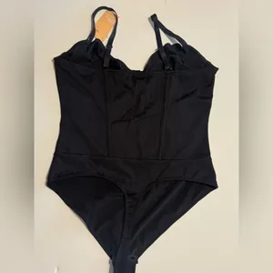 Popilush Corset Bodysuit Built in Bra V Neck Tummy Control Thong Shapewear NEW thumbnail 5