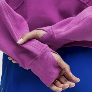 NEW Lululemon Scuba Oversized Half Zip Hoodie Vivid‎ Plum Athletic Cozy XL/XXL thumbnail 6