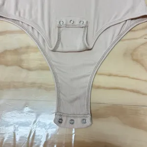 REORIA Women's Ribbed Turtleneck Long Sleeve Bodysuit Beige Size‎ Small 586 thumbnail 6