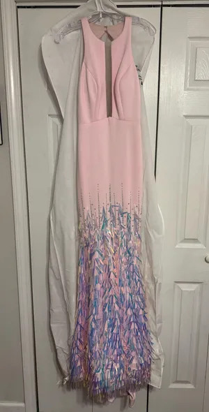 Johnathan Kayne Pink Prom Dress thumbnail 3