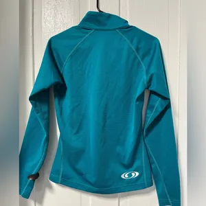 Salomon women’s 1/4 zip actilite long sleeve pullover size small thumbnail 3