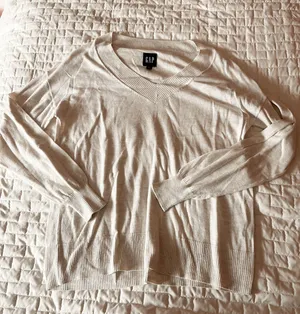 V-Neck Ribbed Top Size XS thumbnail 1