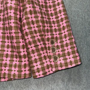 Express Women's‎ 3 Button Pink Brown Tweed Blazer Jacket Size 8 thumbnail 4