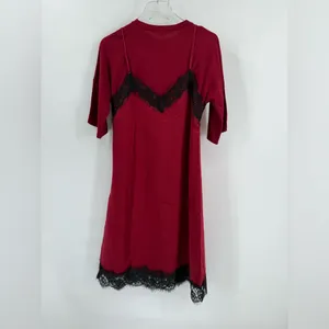 English Factory Womens Dress Large Layered 3/4 Sleeve Lace Fringe size small‎ thumbnail 4
