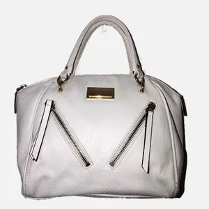 Juicy Couture Crossbody Bag White Pebbled Convertable Adjustable Gold Zip Top thumbnail 1