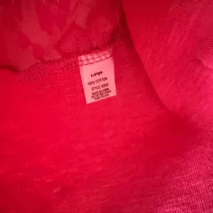 Poof Y2k Pink‎ Cardigan Lace Back Button Down Knit Sweater Top Large Fairy thumbnail 9