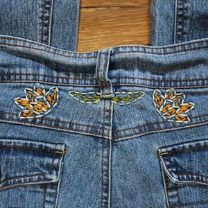 d. jeans Bootcut floral embroidered sz 16 Girlhoodcore feminine grandma 90s Y2K thumbnail 3